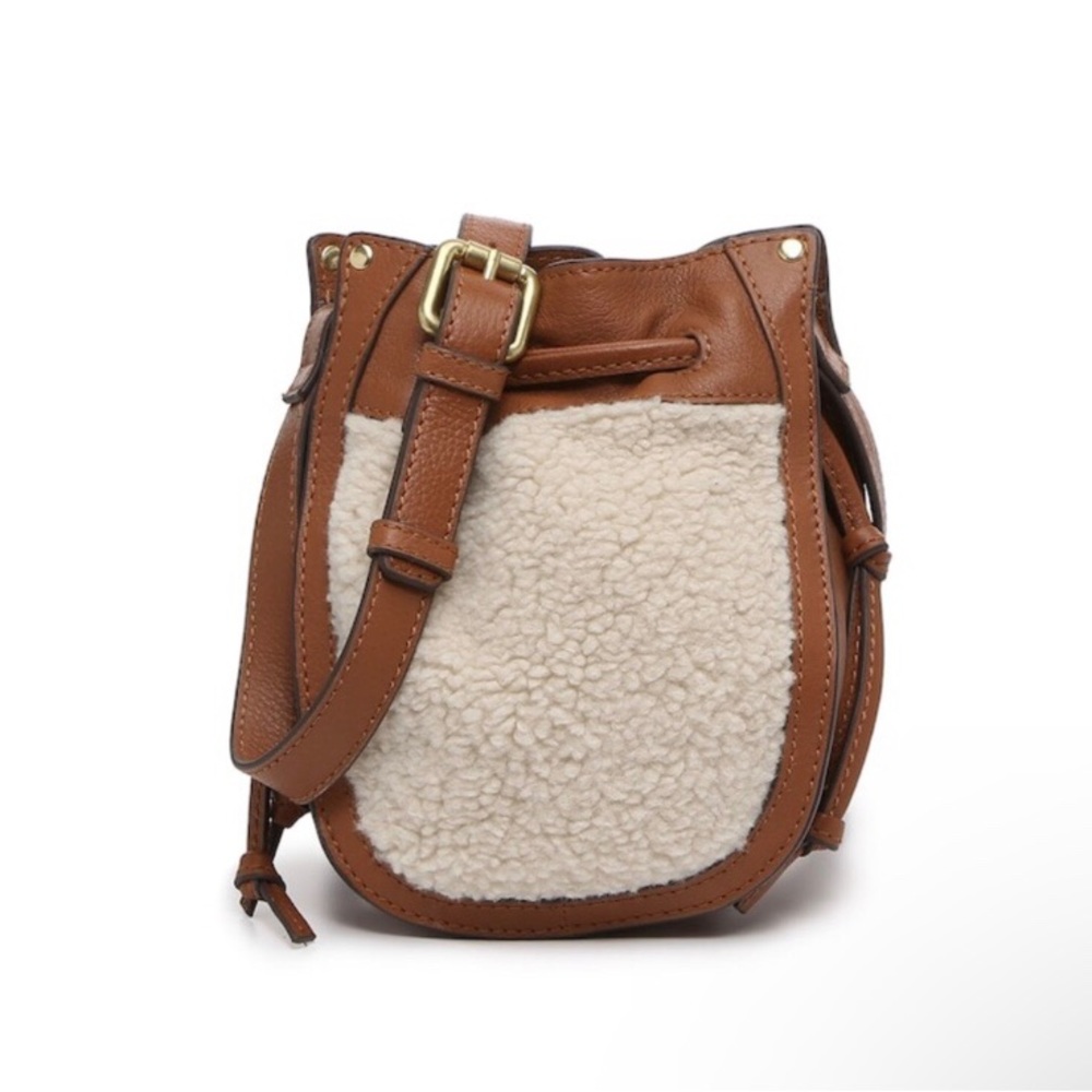 Crown Vintage Leather Bucket Bag